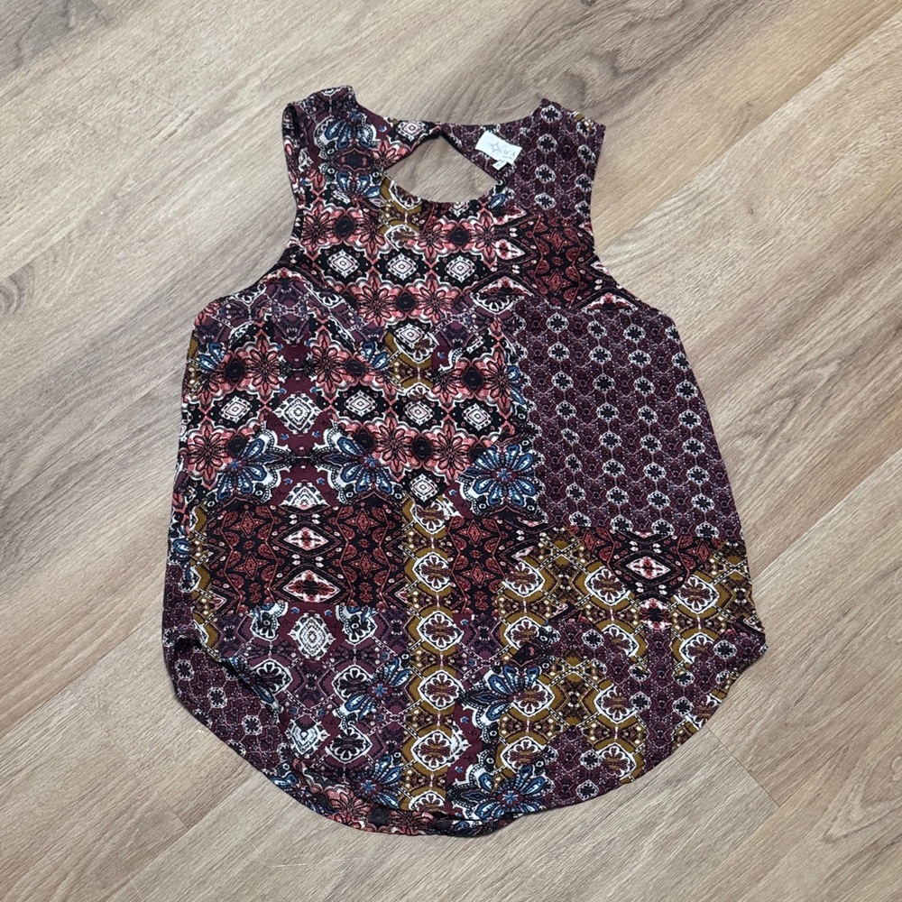 Wayf Multicolor Patterned Tank Top low back lightweight comfortable